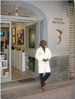 Der er mange gallerier og kunst i Rue Droite i Vieux Nice.