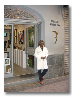 Der er mange gallerier og kunst i Rue Droite i Vieux Nice.