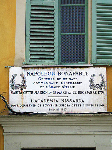 Napoleon boede i Nice i dette hus i 1794